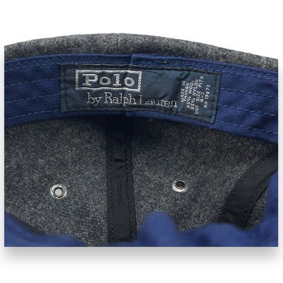 Polo Ralph Lauren Men Vintage Polo Ralph Lauren Shield Dragon Wool Hat Gray Size 4-7 XS-Medium RARE!